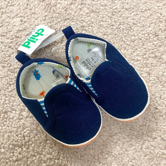 Child Of Mine Nautical Slip On 0-3mo Shoes - Picture 1 of 5